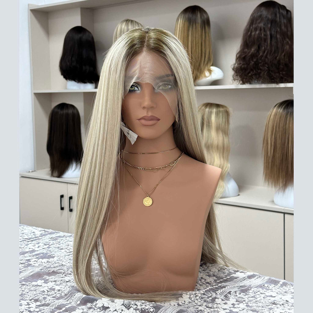 100% Hand Knotted Full Lace Wig for High Ponytail and Updo Styles