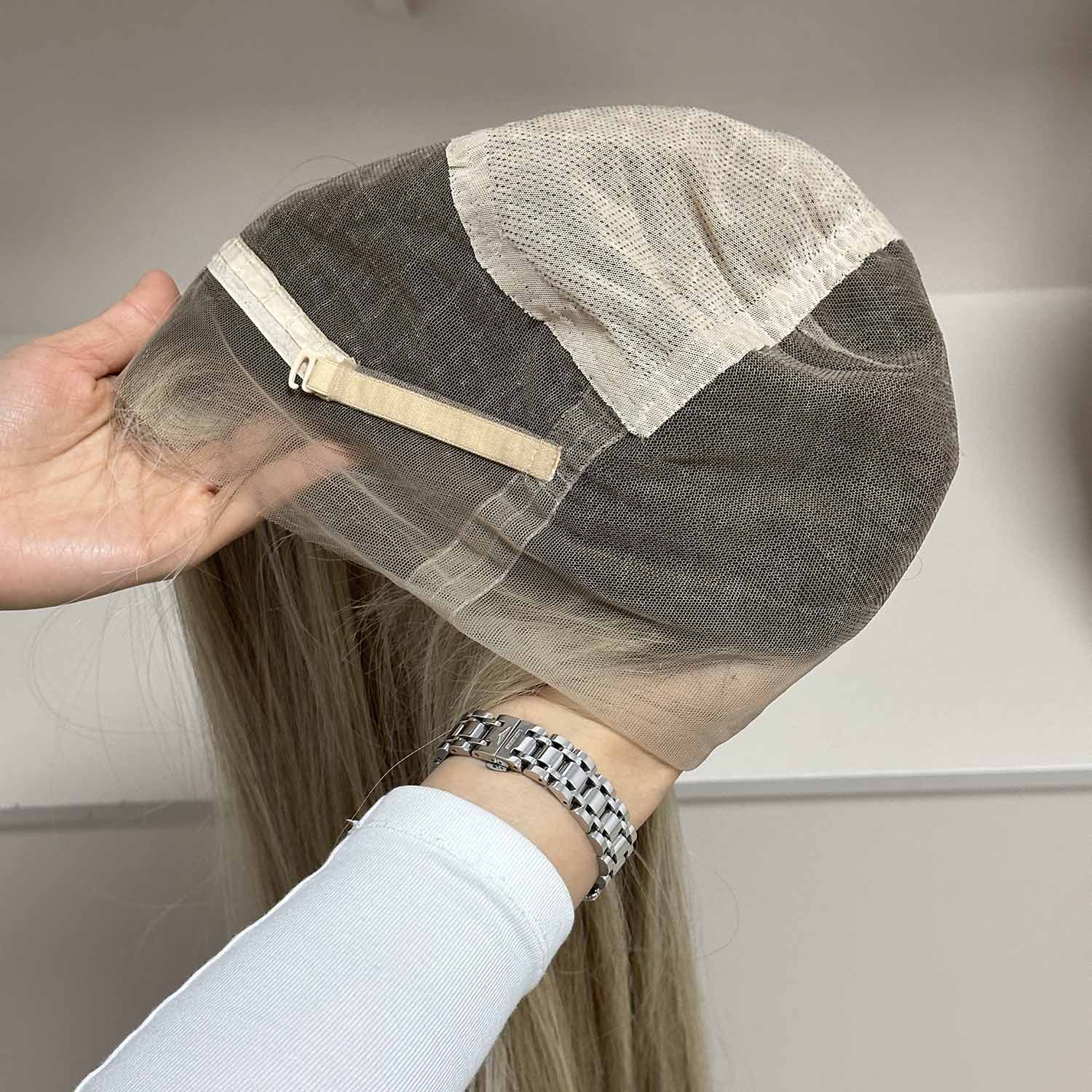 100% Hand Knotted Full Lace Wig for High Ponytail and Updo Styles