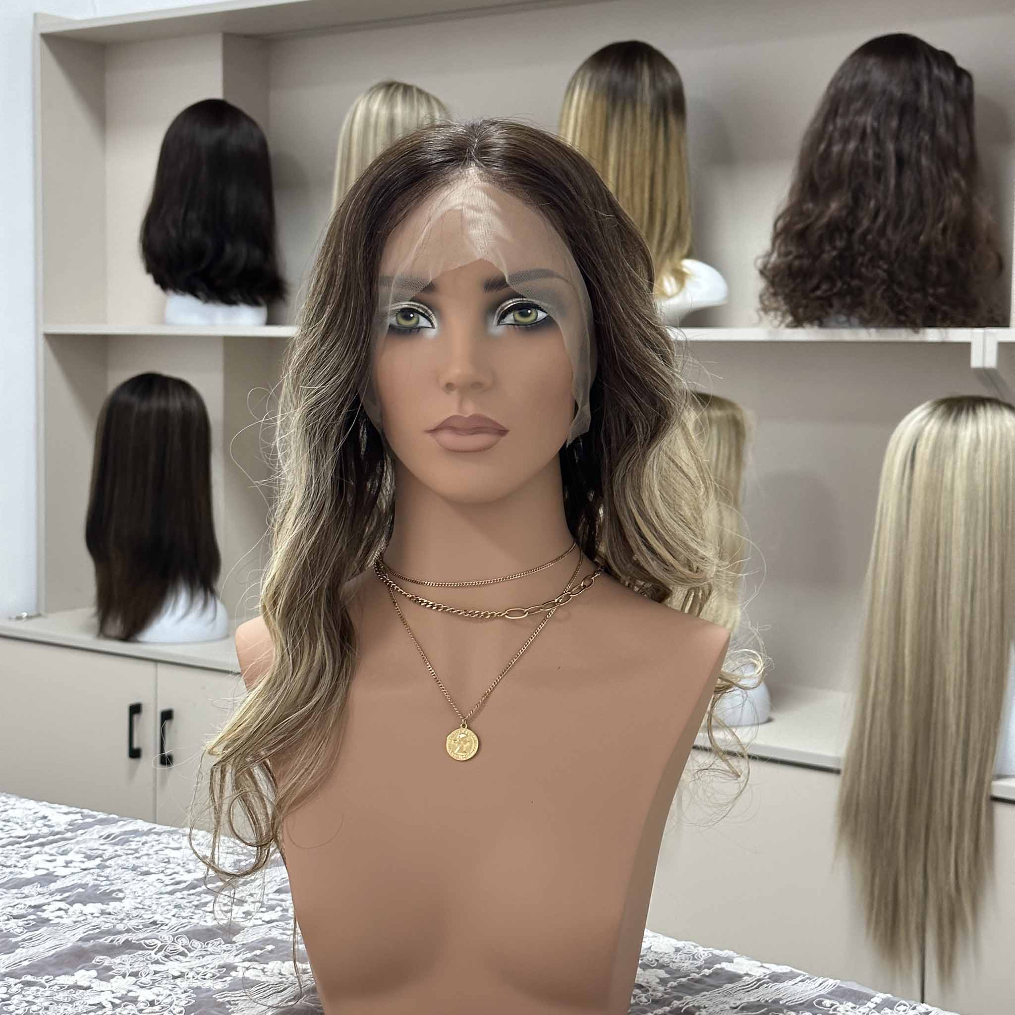 Breathable Full Lace Human Hair Wig with Realistic Hairline for Versatile Styling