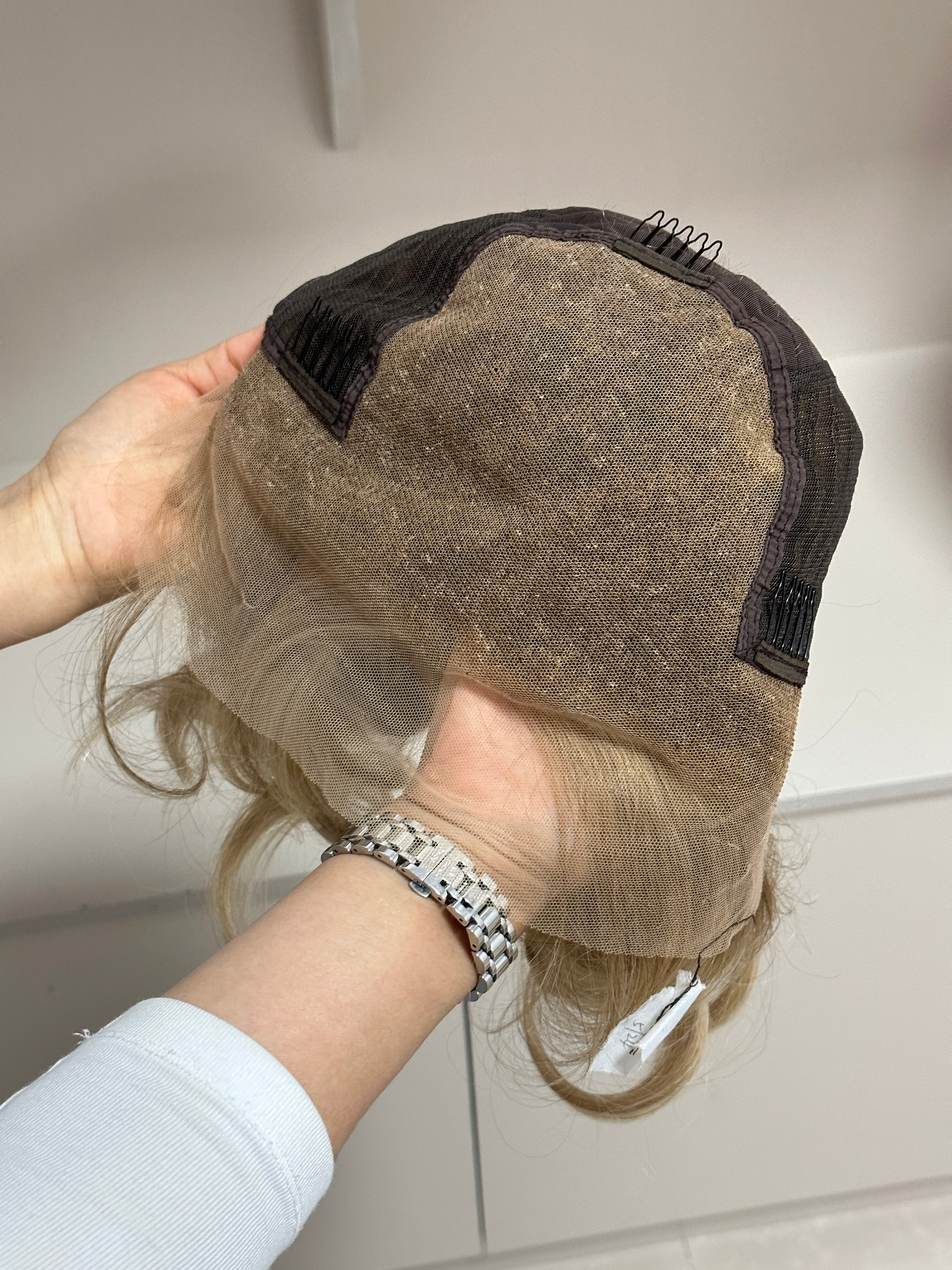 Custom Made Anti Aging Hairpiece with Fine Hair for Realistic Density