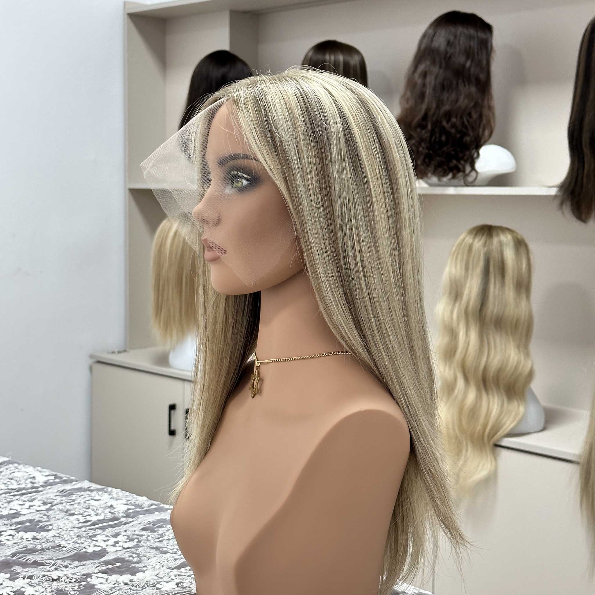 HD Invisible Hairline Kosher Wig with Baby Hair for Undetectable Finish