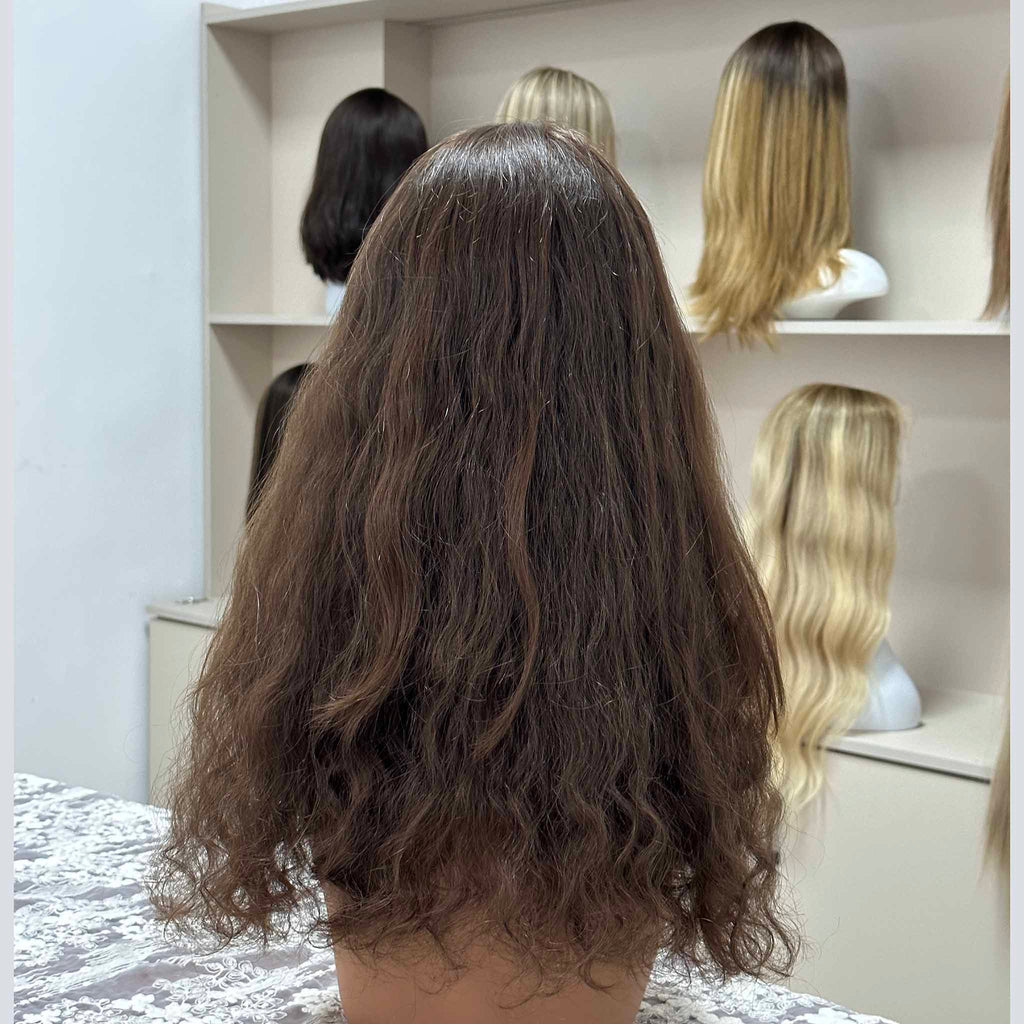 פאת תחרה שקופה כשרה עם קשרים מולבנים וחלק מונו