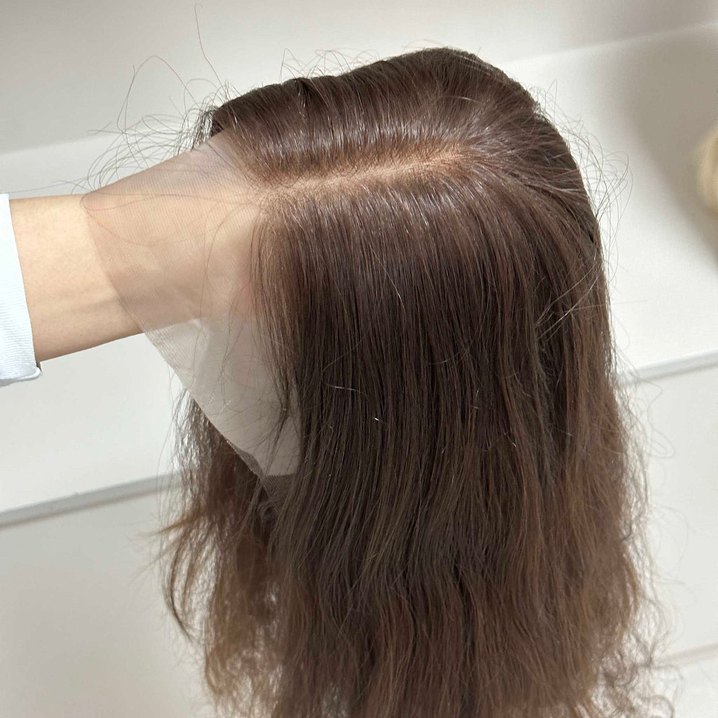 פאת תחרה שקופה כשרה עם קשרים מולבנים וחלק מונו