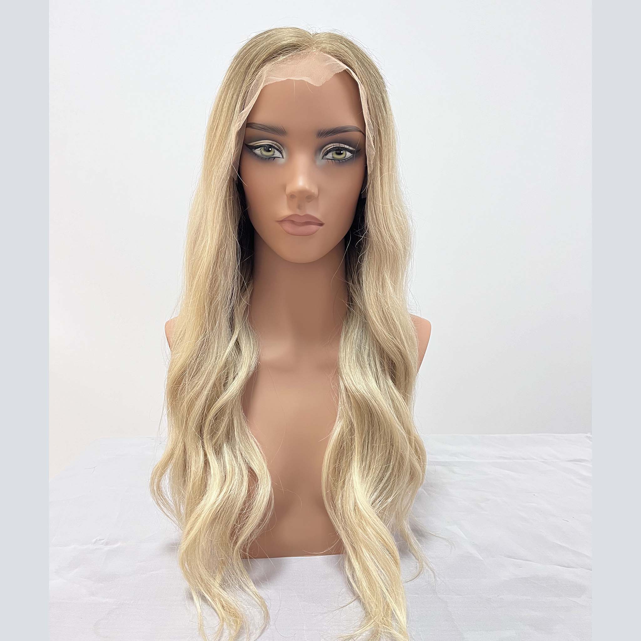 Undetectable European Hair Lace Front Wig with Mono Parting