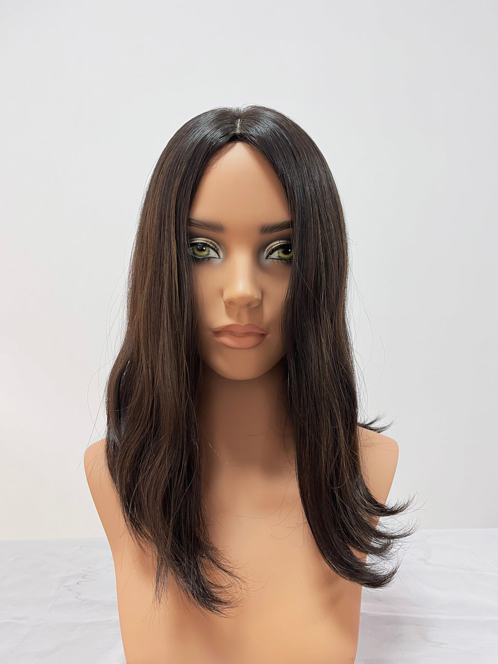 Breathable Full Hand Tied Kosher Wig with Pre Plucked Hairline