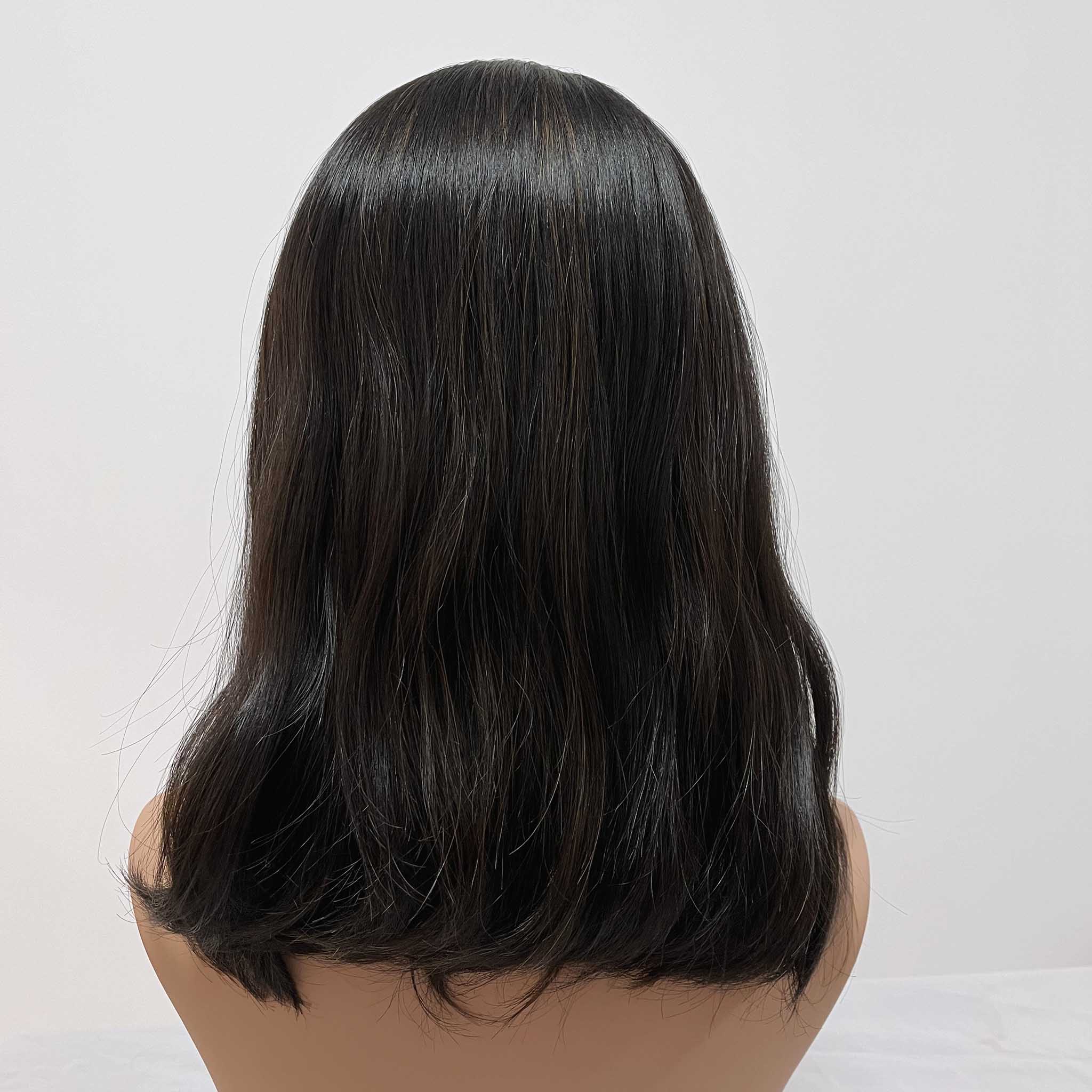 Breathable Full Hand Tied Kosher Wig with Pre Plucked Hairline