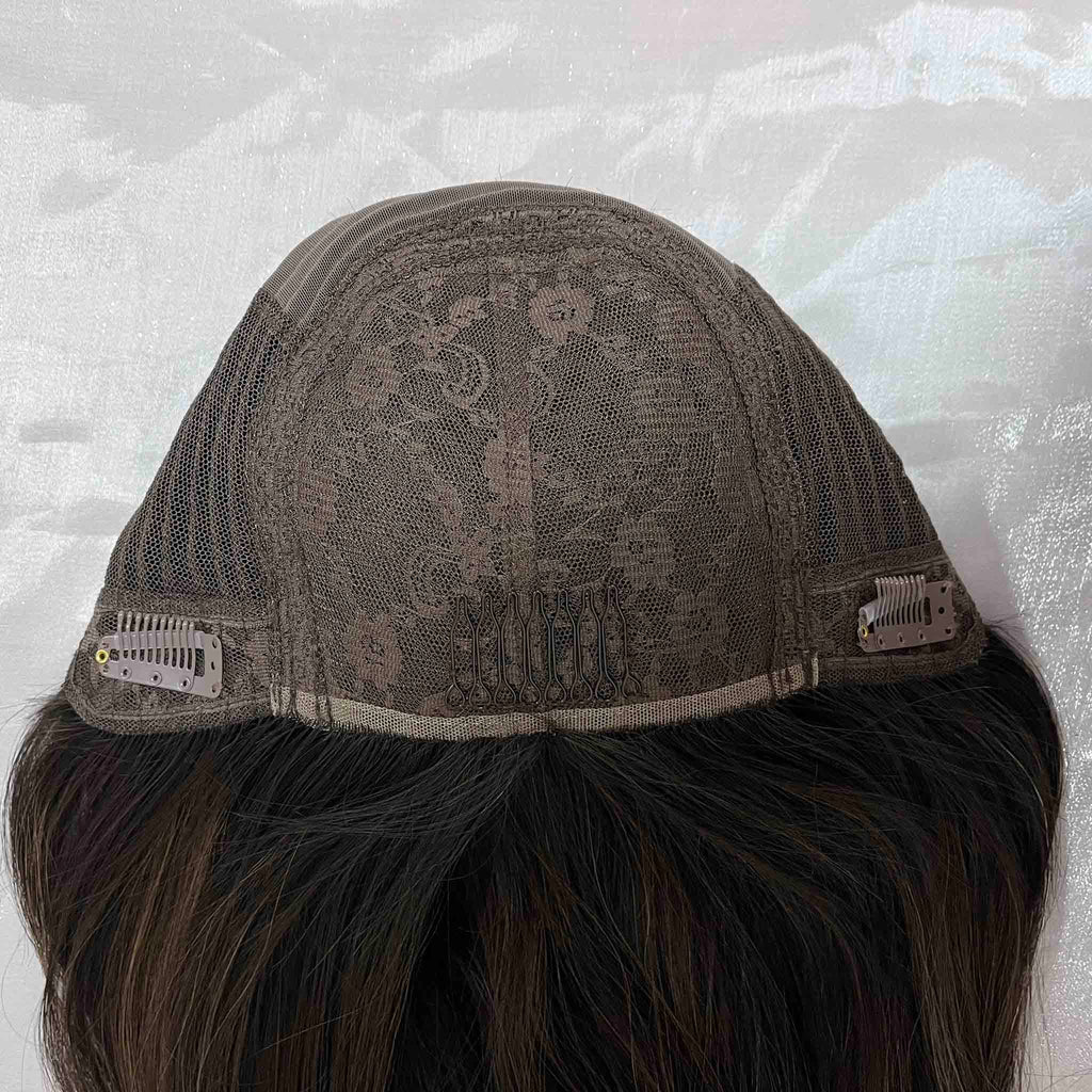 Breathable Full Hand Tied Kosher Wig with Pre Plucked Hairline