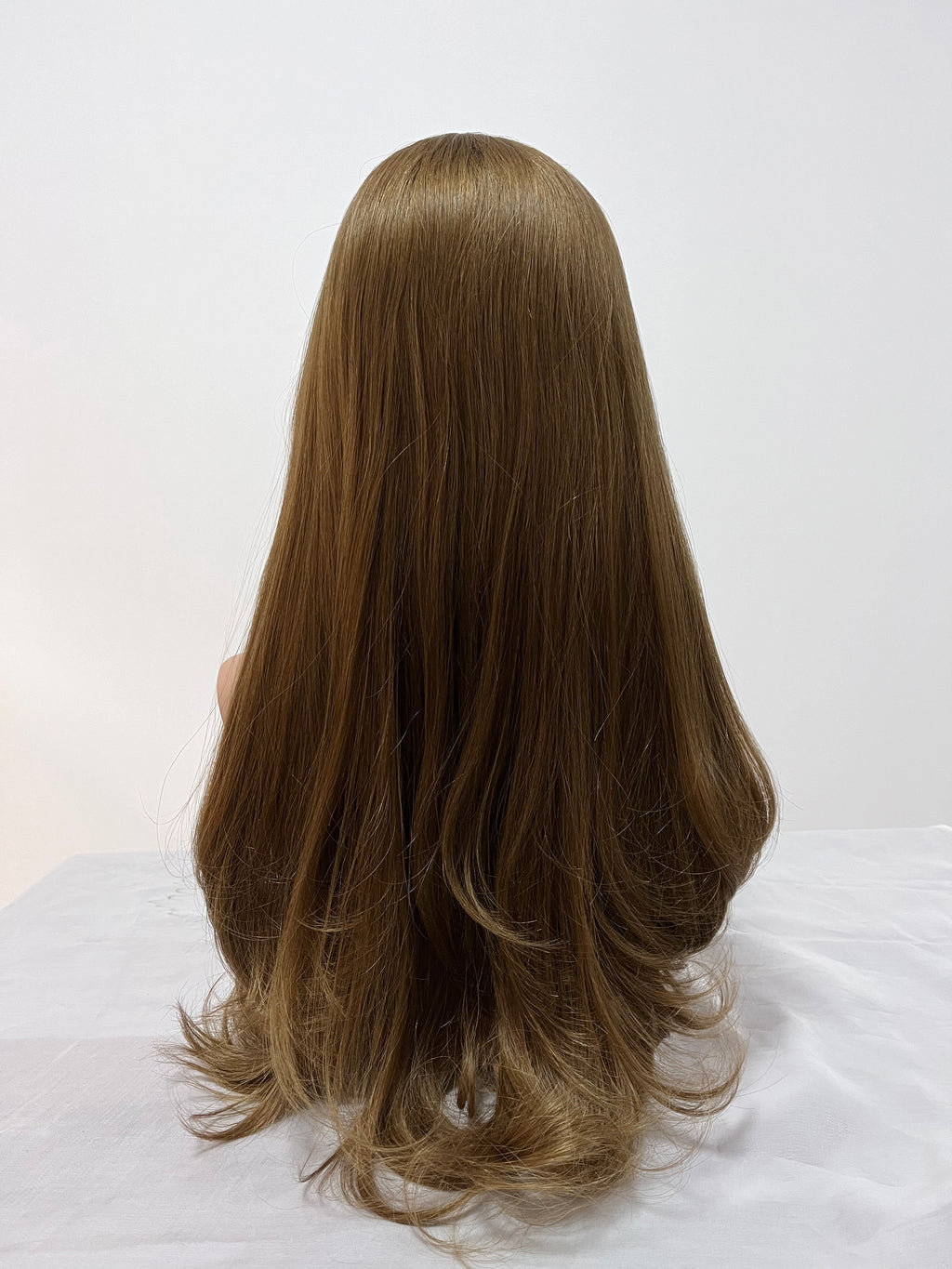 Ethereal Bride Wedding Wig with Soft Curls and Veil Comb for Big Day