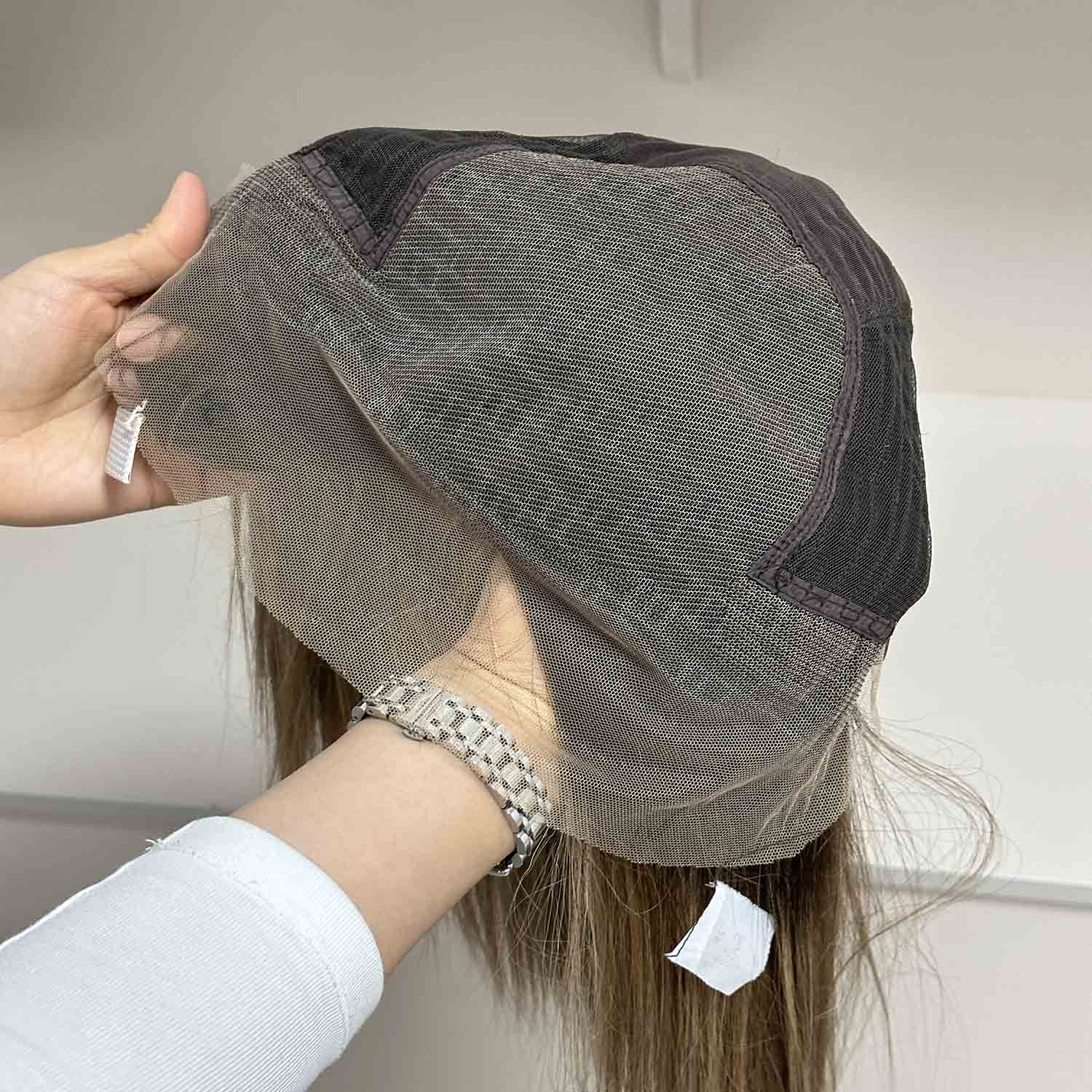 Hand Painted Balayage Wig with Ombre Effect for Sun Kissed Look