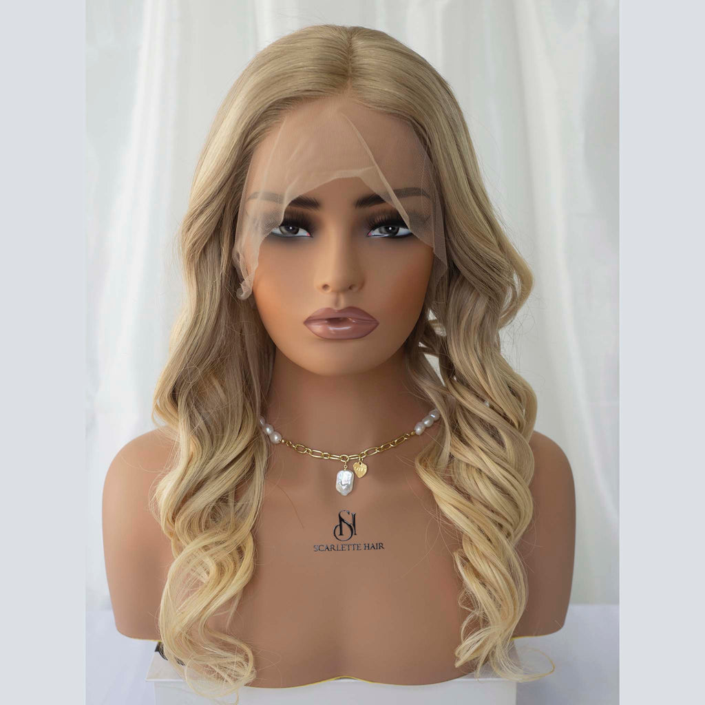 European Hair Full Lace Cap Wig with Realistic Scalp Illusion