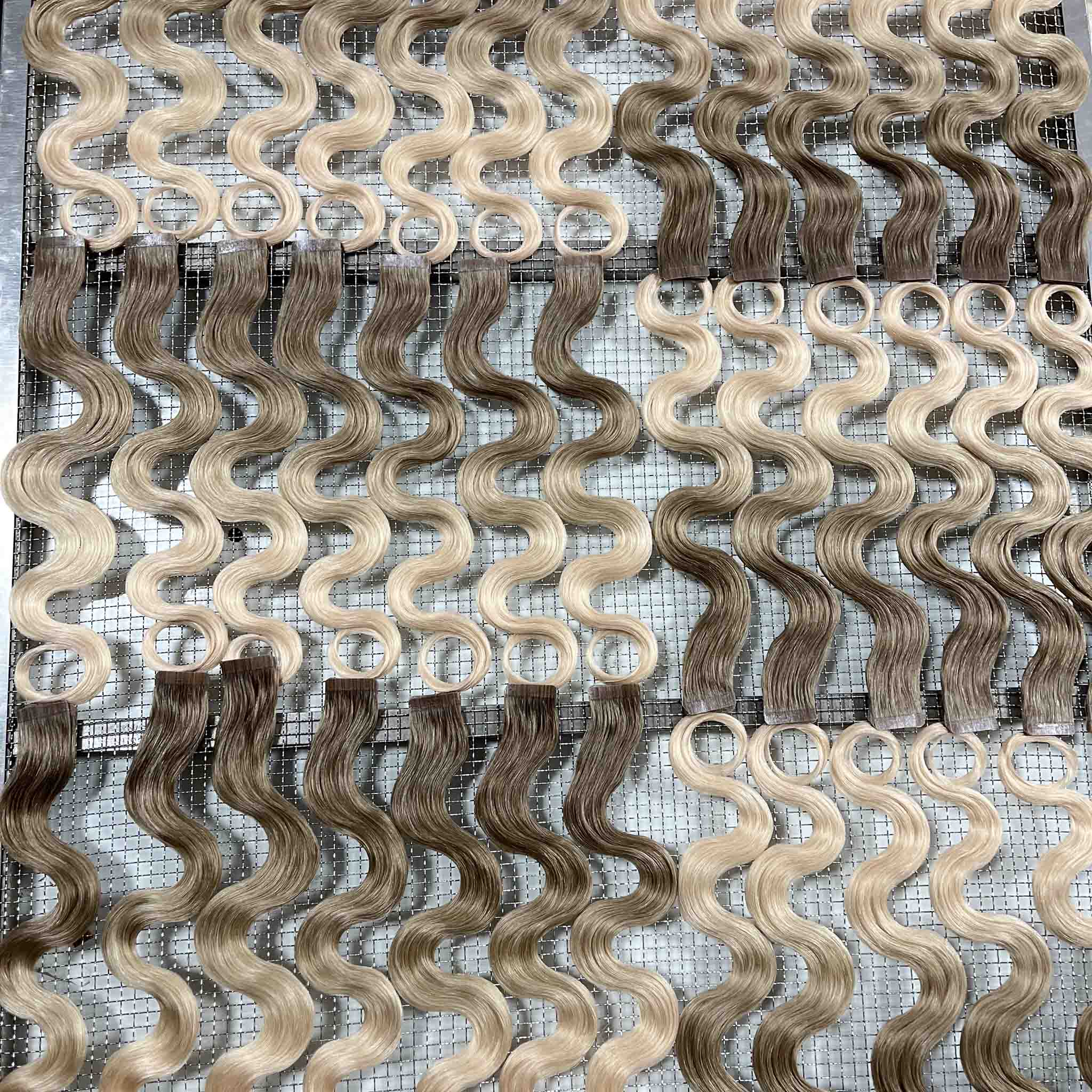 Professional Tape In Hair Extensions with Medical Grade Adhesive for Salon Use