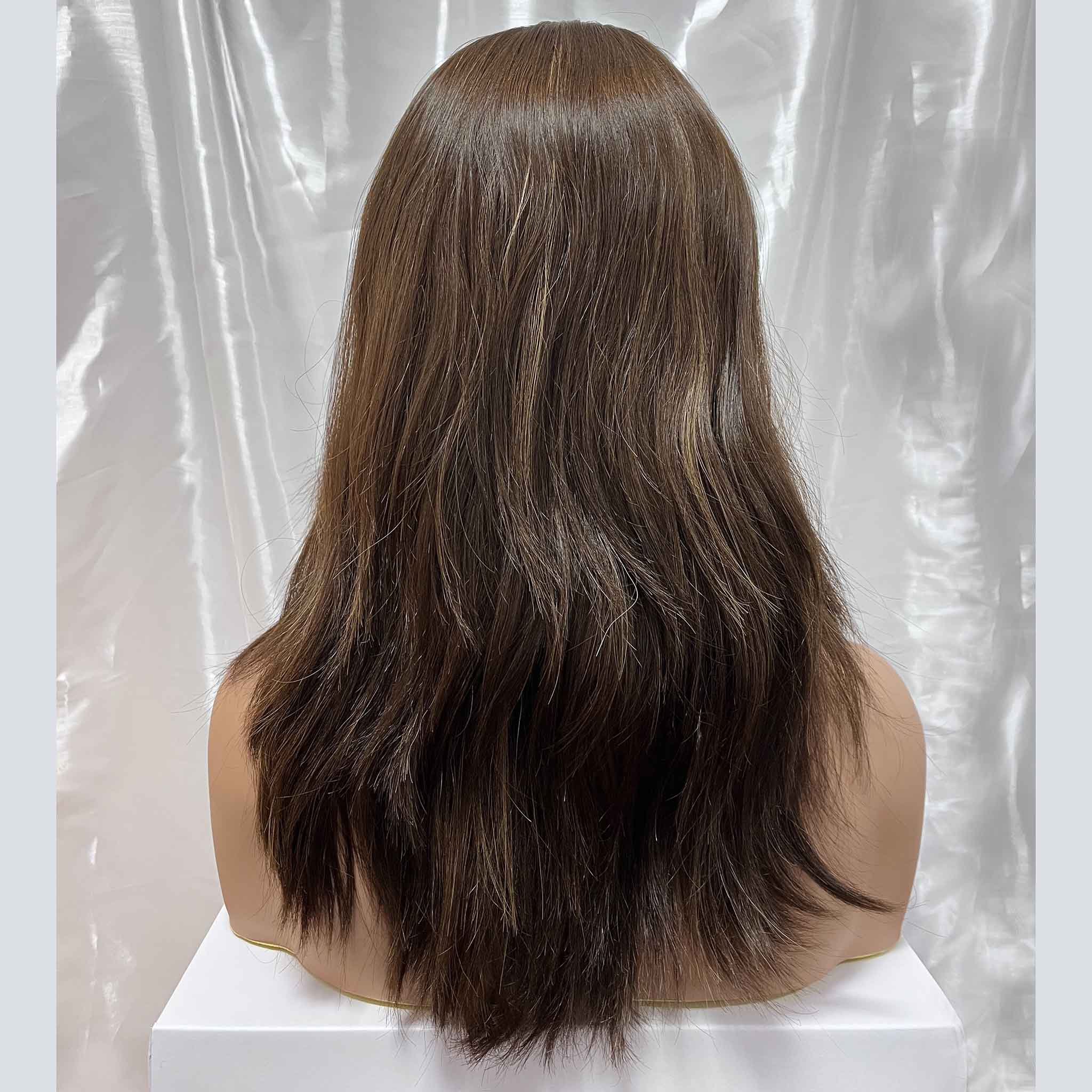 Lightweight European Hair Kosher Wig with Natural Hair Density for Long Time Wear