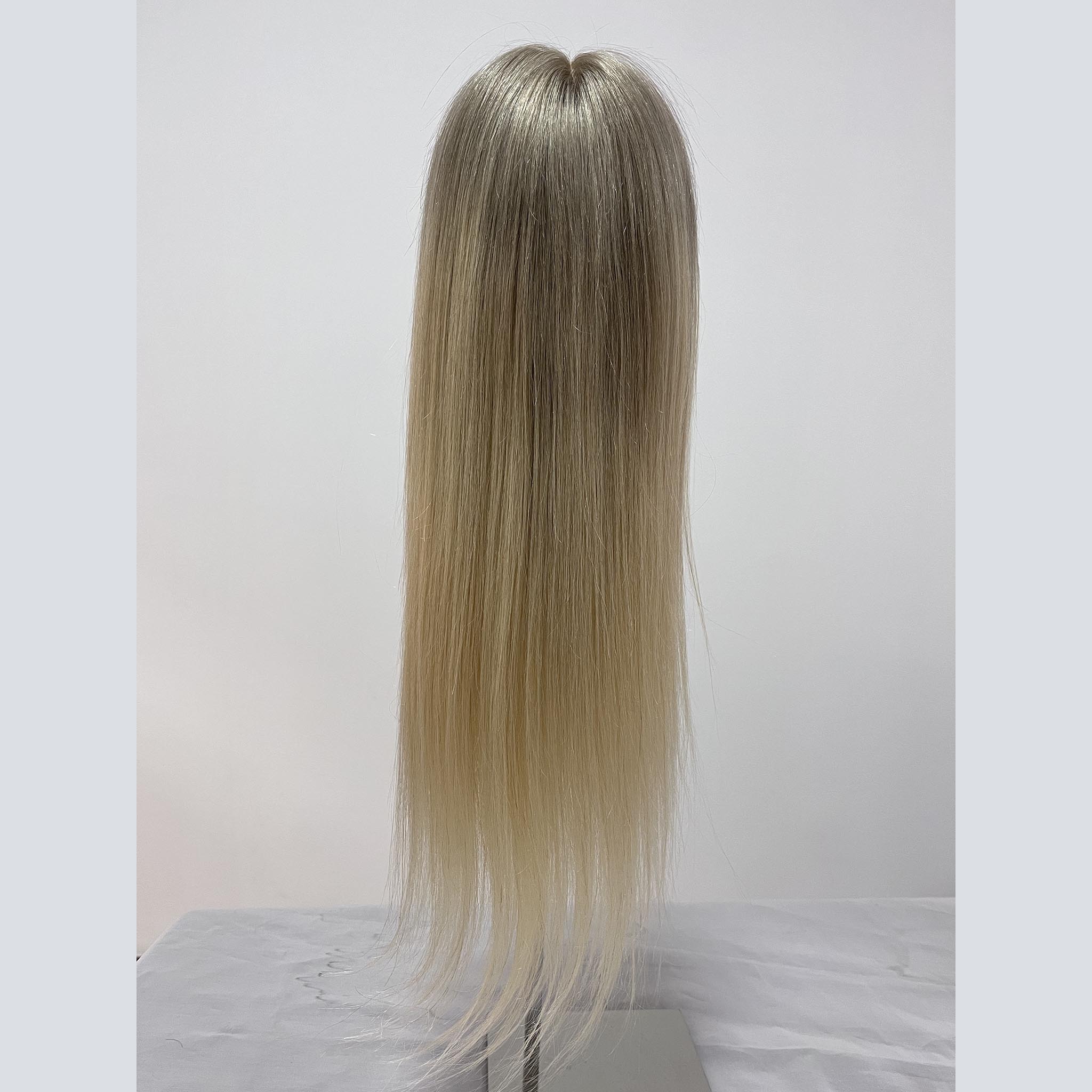 Invisible Mono Hair Topper for Adding Volume and Coverage on Top